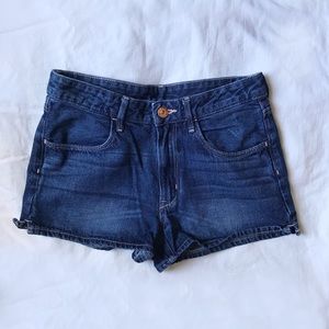 H&M Navy Blue Medium Rise Denim Shorts